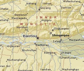 Baotou City Map