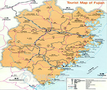 Fujian Tourist Map