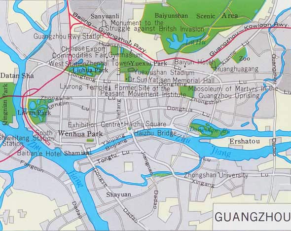 Guangzhou City Map, Guangzhou Maps, Guangzhou Travel Guide
