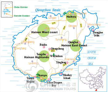Hainan Tourist Map