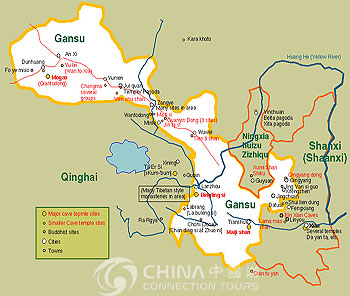 Jiayuguan Tourist Map