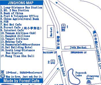 Jinghong City Map