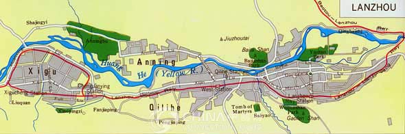 Lanzhou Tourist Map, Lanzhou Maps, Lanzhou Travel Guide