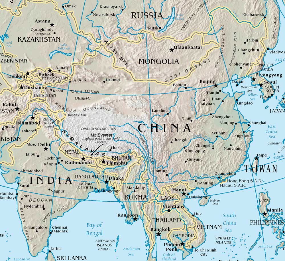 china river map