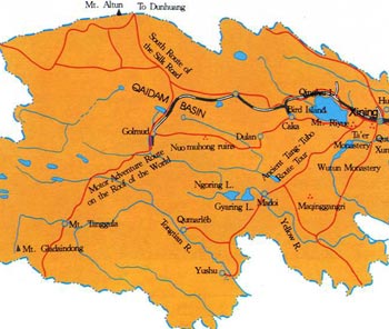 Qinghai Tourist Map