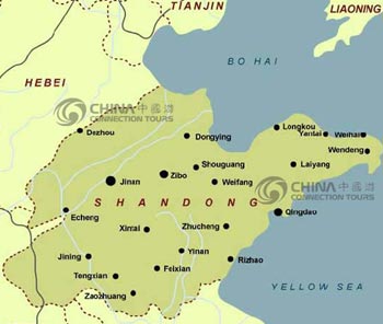 Shandong Location Map