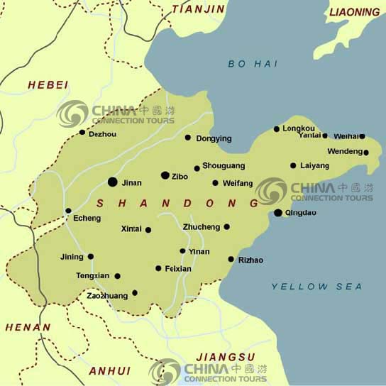 Shandong Location Map, Shandong Maps, Shandong Travel Guide