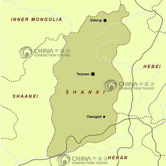 Shanxi Location Map, Shanxi Maps, Shanxi Travel Guide