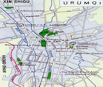 Urumqi Tourist Map