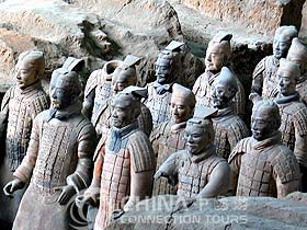Standing Soldiers of Terra-cotta Warriors and Horses Museum, Xian Attractions, Xian Travel Guide