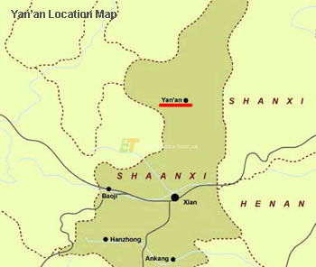 Yanan Location Map, Yan'an Maps, Yan'an Travel