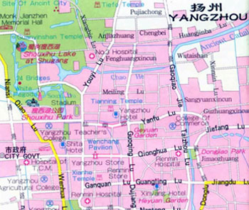Yangzhou City Map, Yangzhou Maps, Yangzhou Travel