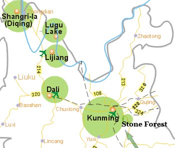 Yunnan Tourist Map