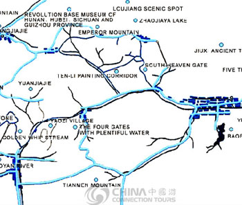Zhangjiajie City Map